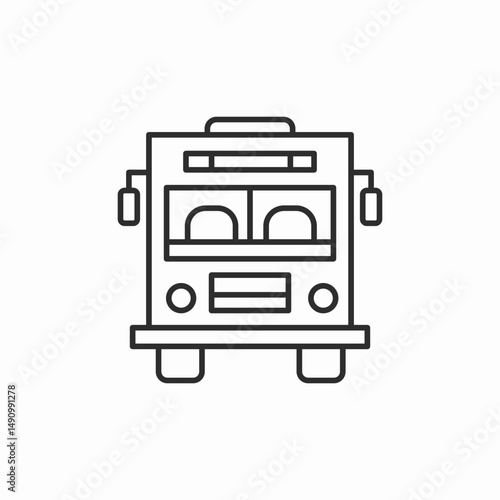 school bus transport icon sign vector