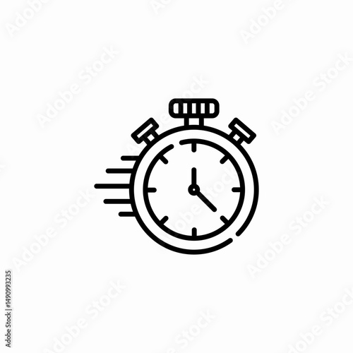 speed timer icon sign vector