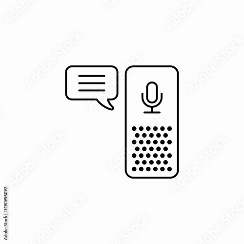 voice assistant icon sign vector