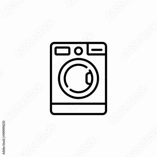 washing machine icon sign vector