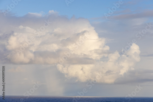 Wallpaper Mural Serene Cloudscape Over the Vast Blue Pacific Ocean in Gentle Daylight Torontodigital.ca