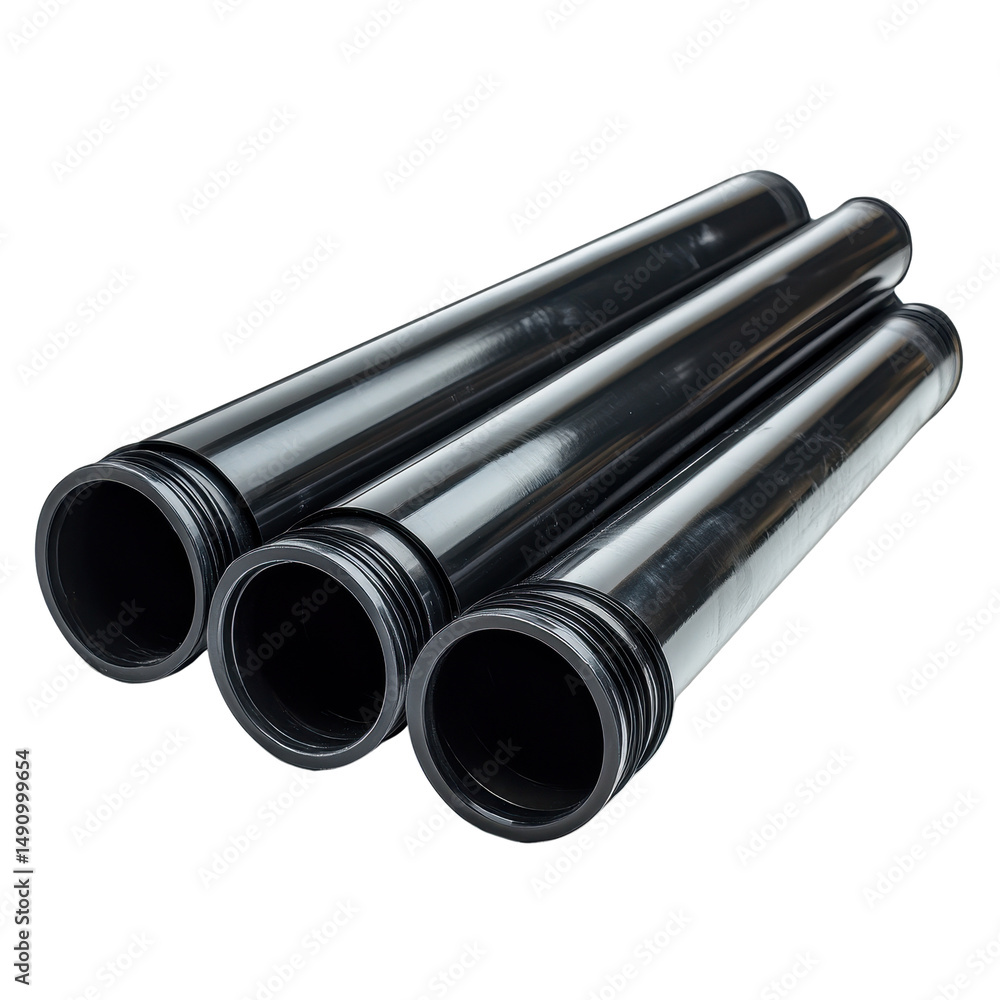 Fototapeta premium Plastic Pipe Isolated on white transparent background, cutout