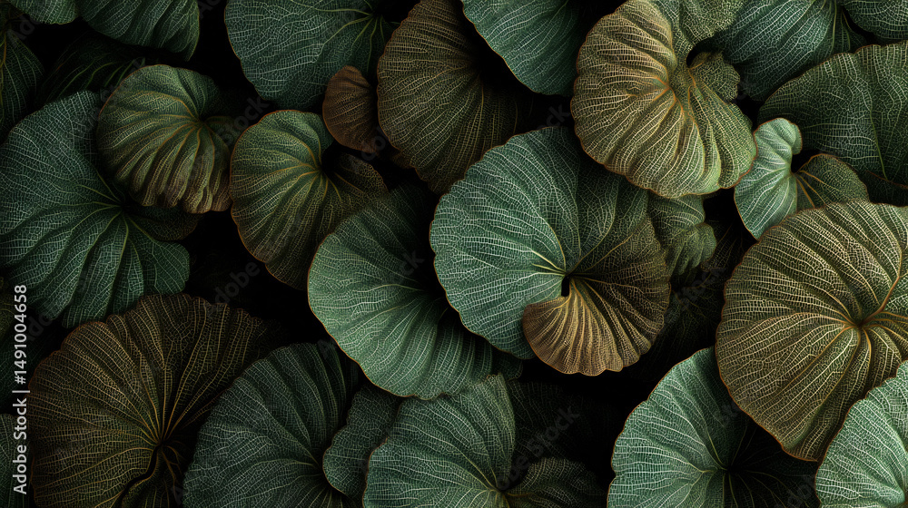vine leaves overlapping macro vine leaves overlapping macro