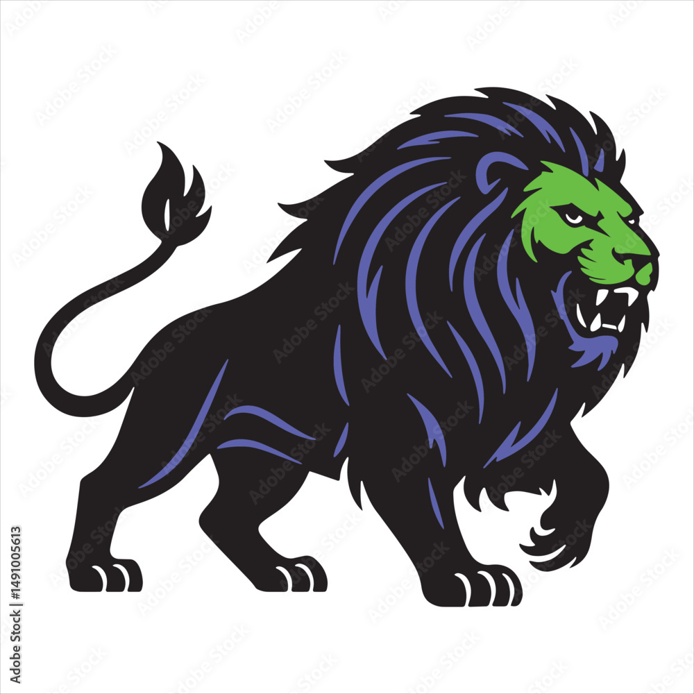 Majestic Lion Vector Illustration | King of the Jungle Wild Animal Design Majestic Lion Vector Illustration | King of the Jungle Wild Animal Design