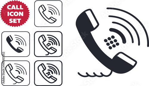 vector illustration of a telephone