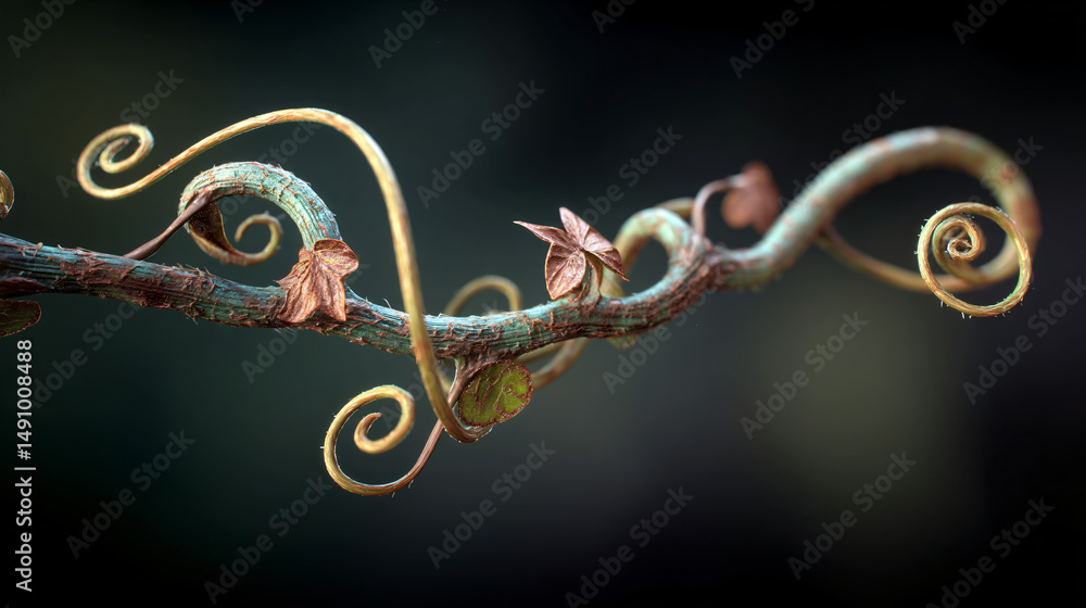 Obraz premium wild vine tendril macro