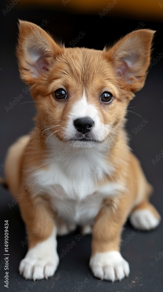 Adorable puppy looking at camera Adorable puppy looking at camera