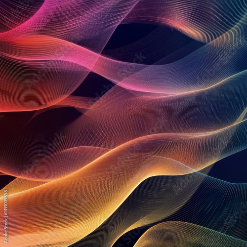 Abstract background with wavy lines. Vector illustration. Eps 10.