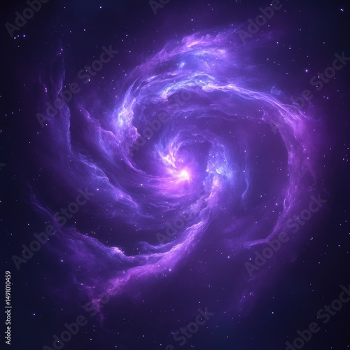Abstract space background with stars and nebula, computer-generated image.