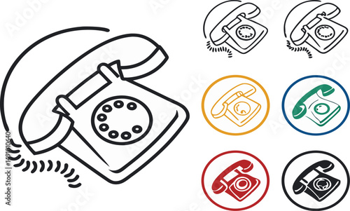 vector illustration of a set of food icons