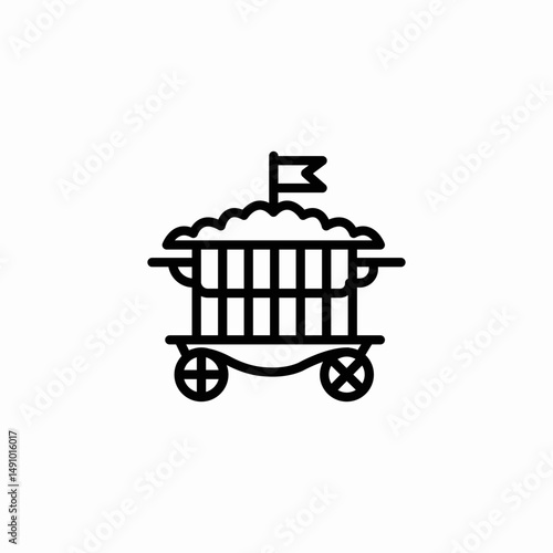 animal cage icon sign vector