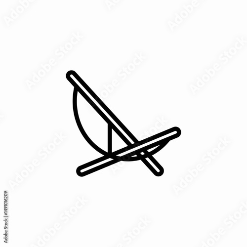 beach chair icon sign vector