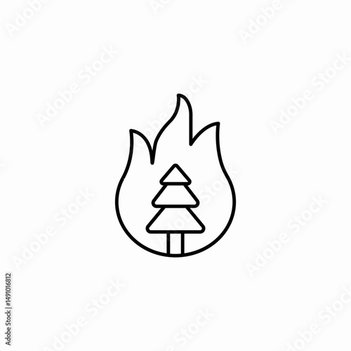 burning flame icon sign vector