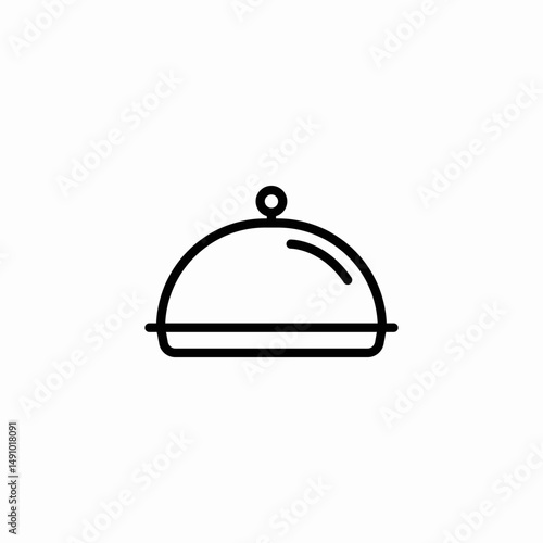covered dish icon sign vector
