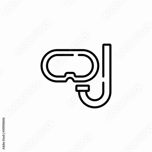 diving mask icon sign vector