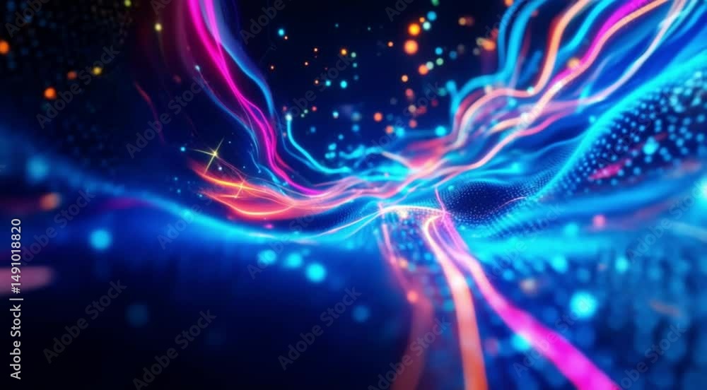 Abstract colorful energy waves flowing Abstract colorful energy waves flowing