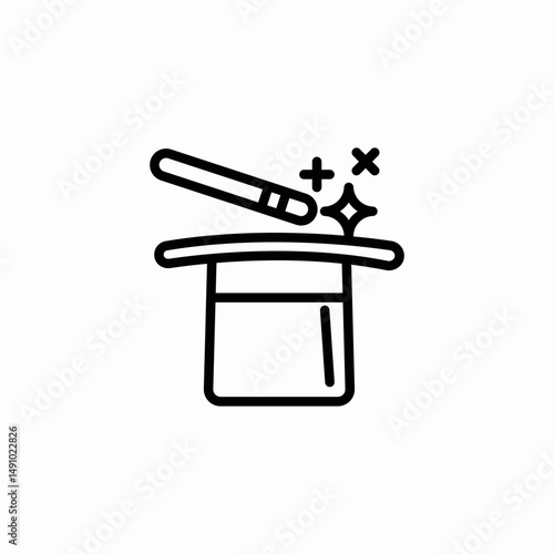 magic trick icon sign vector