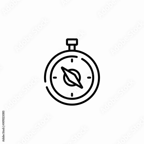 magnetic compass icon sign vector