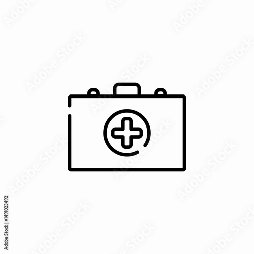 medical kit icon sign vector