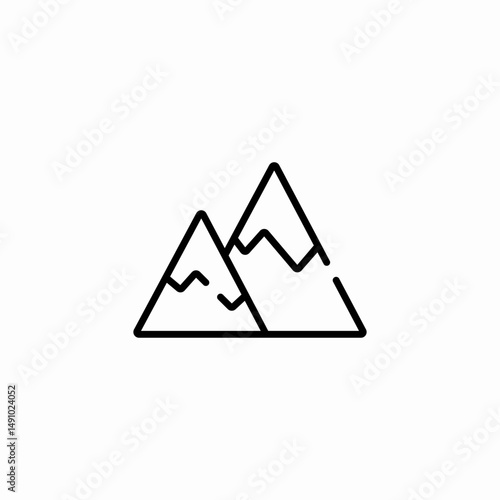 mountain range icon sign vector