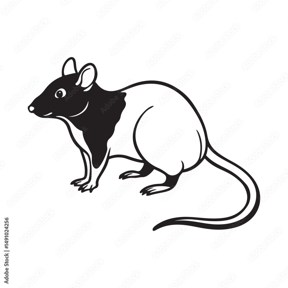 brown rat vector silhouette brown rat vector silhouette