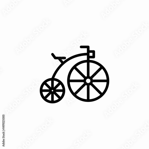 old fashioned bicycle icon sign vector