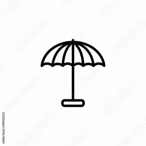 open umbrella icon sign vector