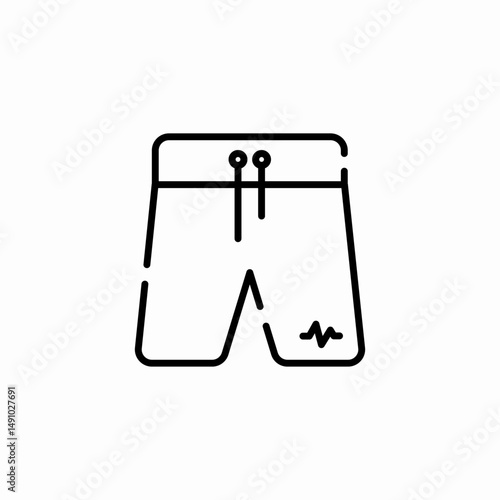 training shorts icon sign vector