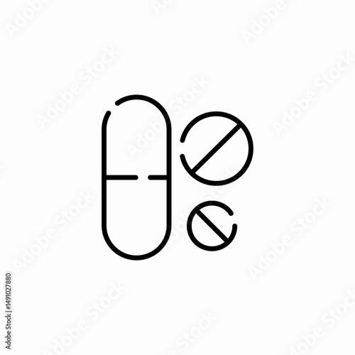 vitamin pills icon sign vector