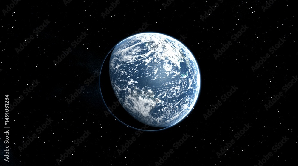Obraz premium Earth in the Cosmic Void