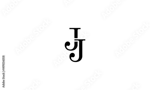 JJ initial letters, monogram logo