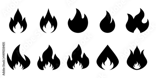 "Captivating Flames and Glowing Fire Elements – From Campfires to Candles in Fiery Detail"
