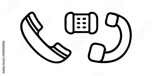 Vintage Rotary Dial Telephone Handset – Classic Retro Communication Icon