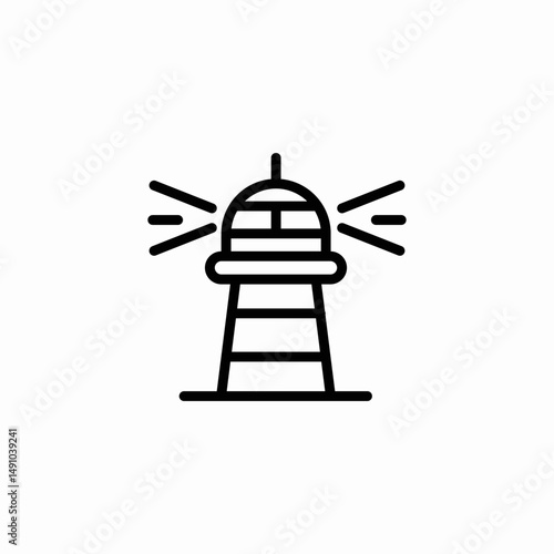 coastal beacon icon sign vector