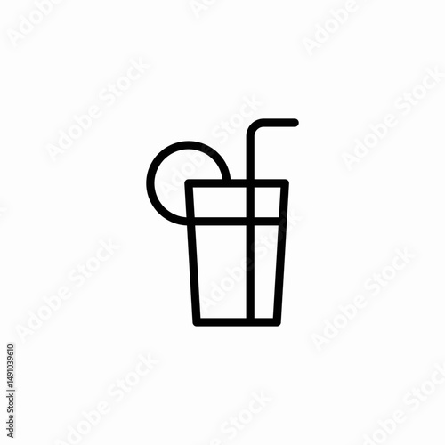 cold drink icon sign vector