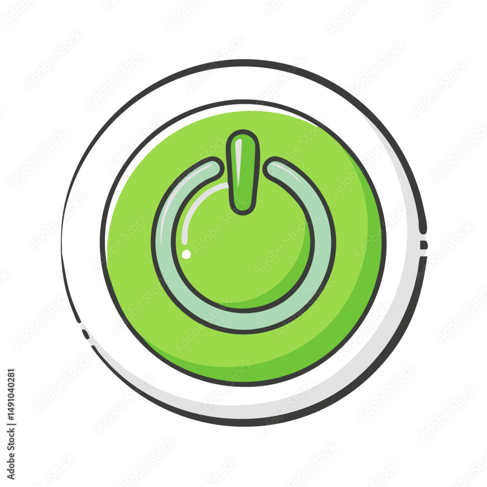 green power button icon, green power button vector illustration-simple illustration of green power button, perfect for green power button logos and icons green power button icon, green power button vector illustration-simple illustration of green power button, perfect for green power button logos and icons