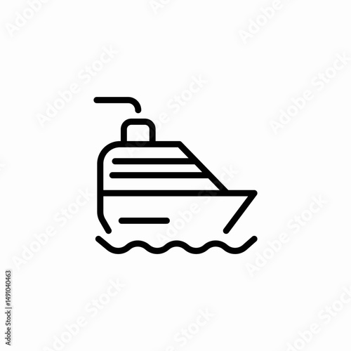 cruise ship icon sign vector