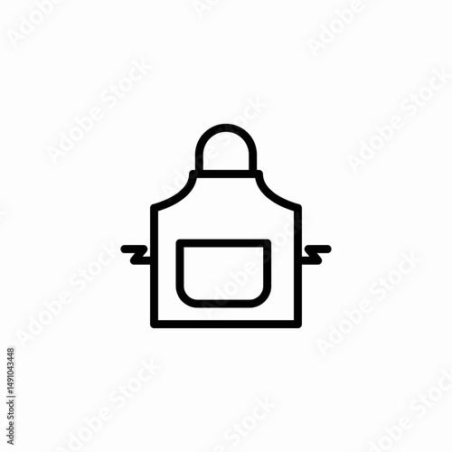 kitchen apron icon sign vector