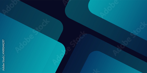 Blue abstract gradient shapes background. Vector illustration