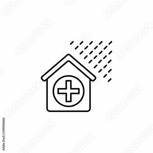 protected house icon sign vector