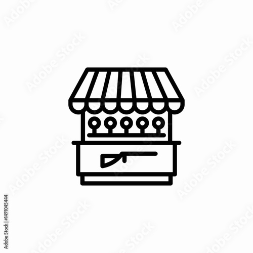 shooting gallery icon sign vector