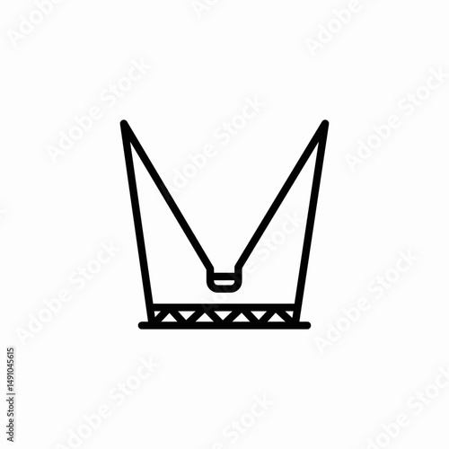 sling shot ride icon sign vector