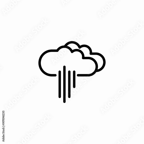 stormy cloud icon sign vector