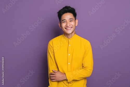 Smiling young man in a brig...