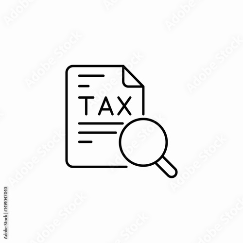 tax audit icon sign vector