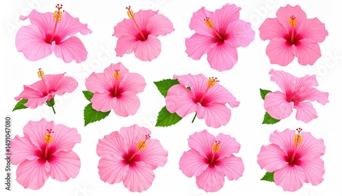 Wallpaper Mural Pink Hibiscus Flower Collection. Torontodigital.ca