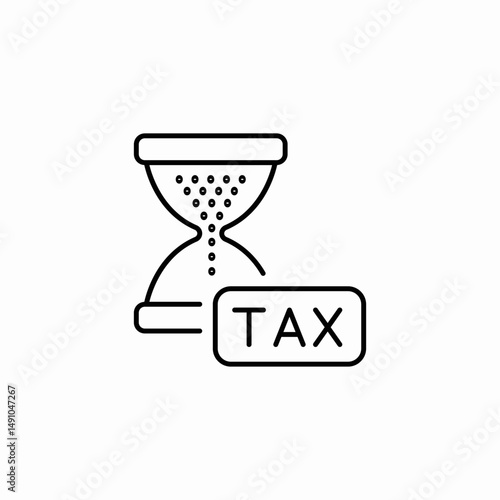 tax deadline icon sign vector