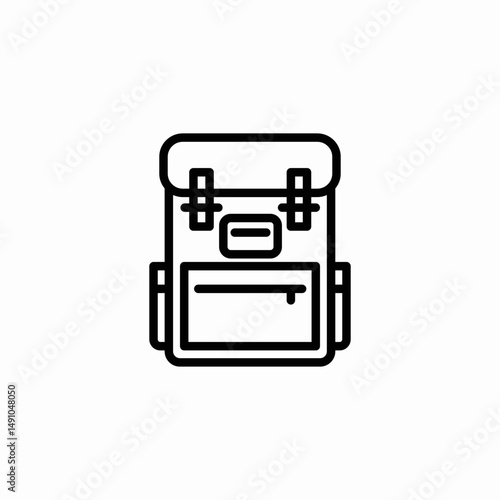 travel backpack icon sign vector