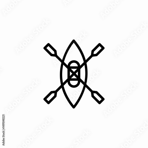 two kayaks icon sign vector