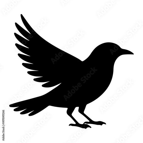 Cute bird silhouette